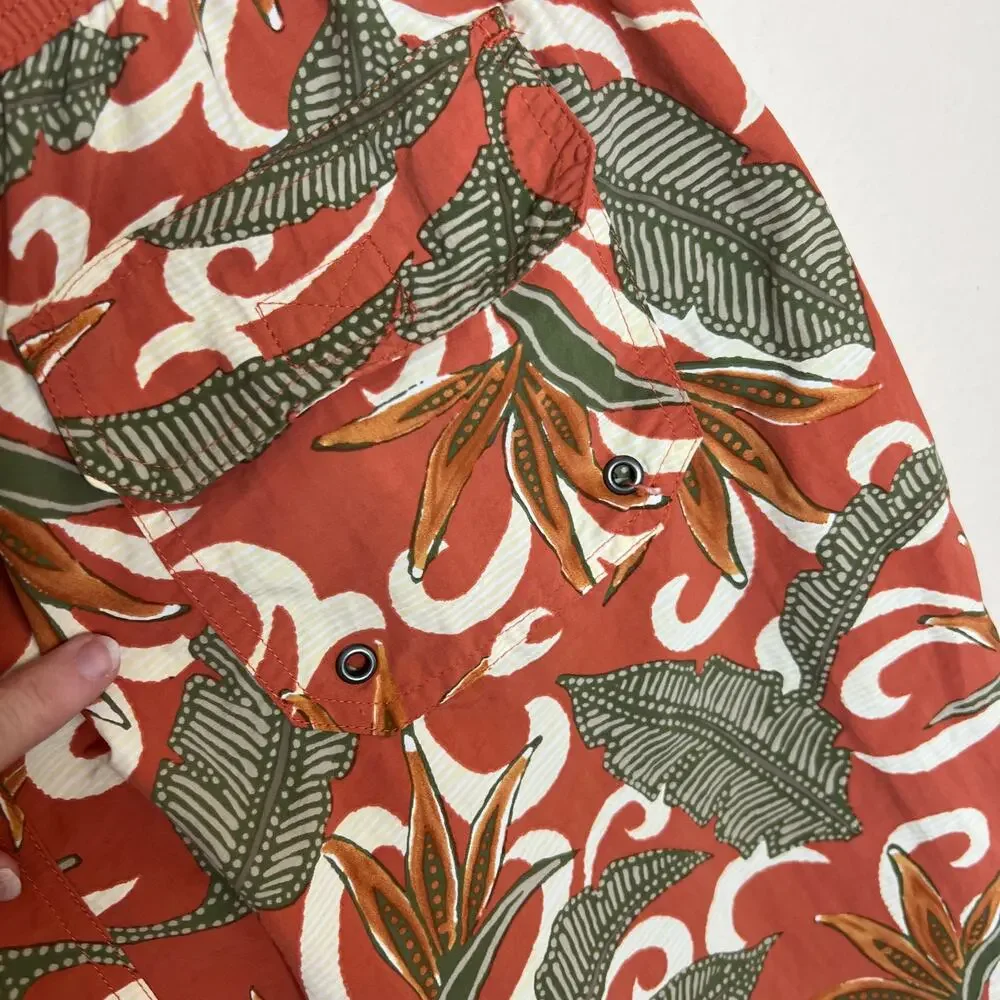 Caribbean Palm Print Swimwear Mens Large